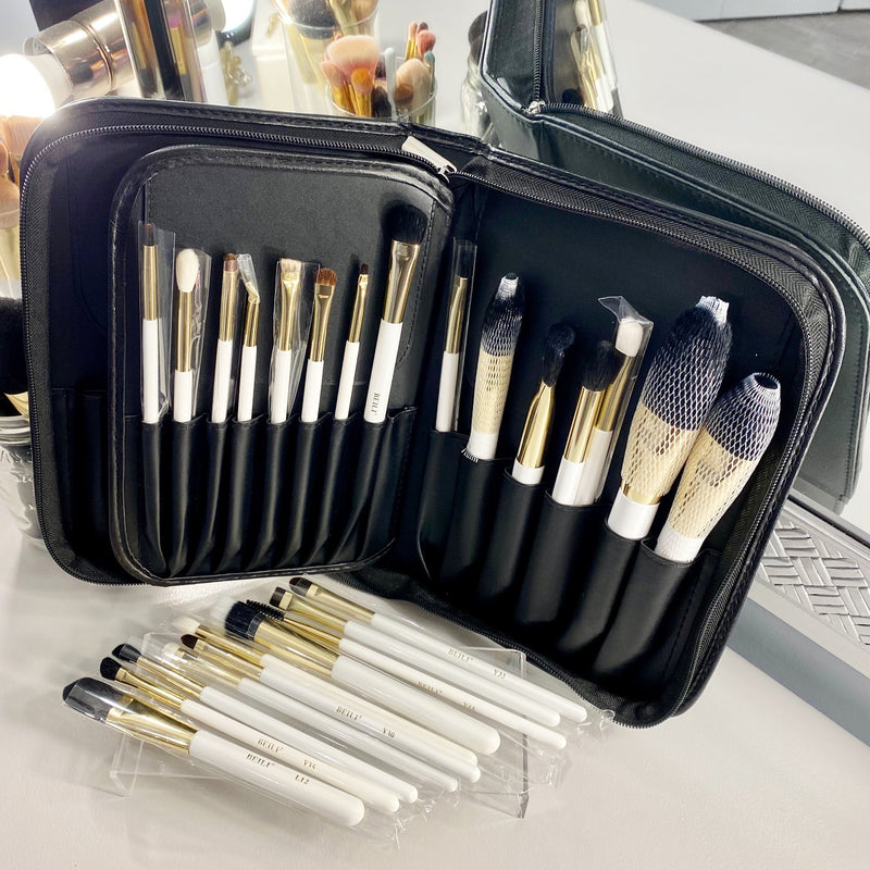 Professional White 25 Piece makeup brush set