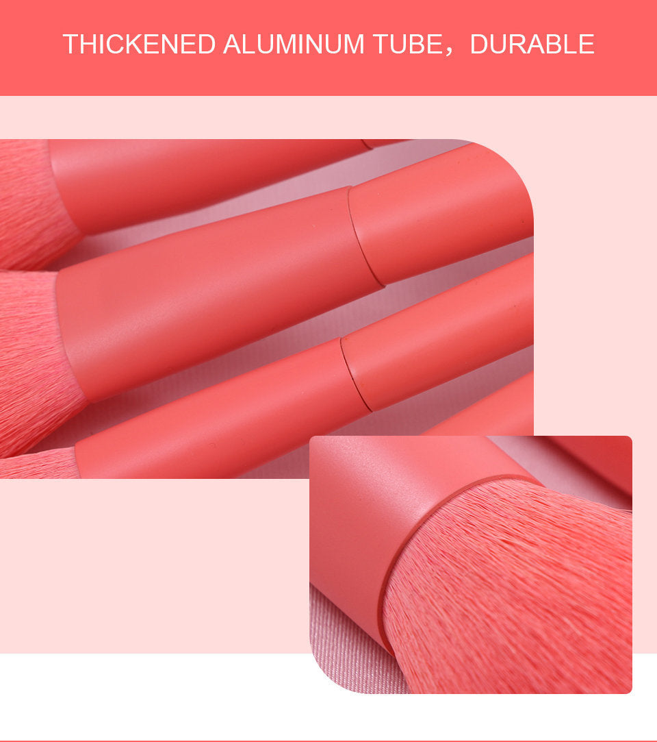 Coral set 15 piece professional makeup brush set